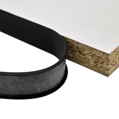 Profilé de finition pour meubles en PVC 18 mm QUEST - baguette de finition autocollante - noir, 5 m