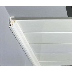 Profil de finition pour plafond et corniche Grosfillex PVC mat blanc L.2,6m