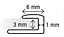 Profil de finition pour plaque composite alu ép.3 mm L.122 cm