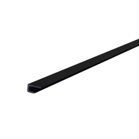 Profil de finition pour plaque composite noir ép. 3 mm L. 122 cm