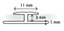 Profil de jonction pour plaque composite alu ép.3 mm L.122 cm