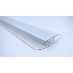 Profil H polycarbonate transparent 16 mm L.3 m