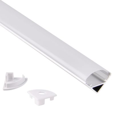 Profil LED angle en saillie alu 1 m satin Polux 316028 | Castorama