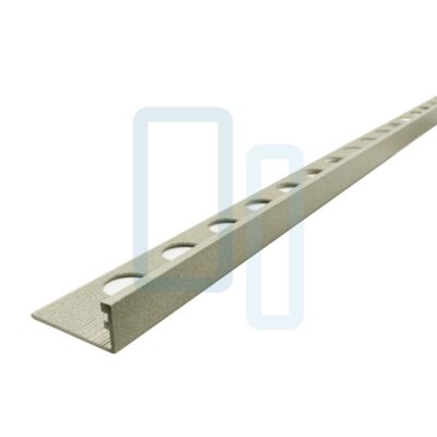 Profilé MAT GREIGE-GRIS INT/EXT décoratif pour Carrelage Mural. Aluminium Laqué L.2,60m x 12mm. Luxury Greige