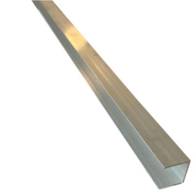 Profil obturateur aluminium brut pour plaque polycarbonate d'ép. 16 mm, L.0.98 m 5pcs