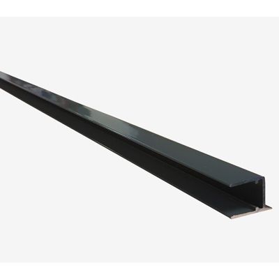 Profilé obturation plaque polycarbonate alvéolaire 16mm L 98cm Gris anthracite RAL 7016