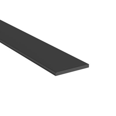 Profil plat PVC LP 40 mm pour escaliers fermés - profil de finition - 150 cm, noir