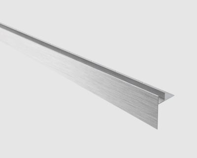 Profilé pour verre et sol LPSL de douche côté gauche Argent satiné - 11mm x 1800mm x 0,65 ep.