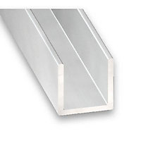 Profilé U aluminium anodisé 20 x 22 x 20 x 1.5 mm, 2 m