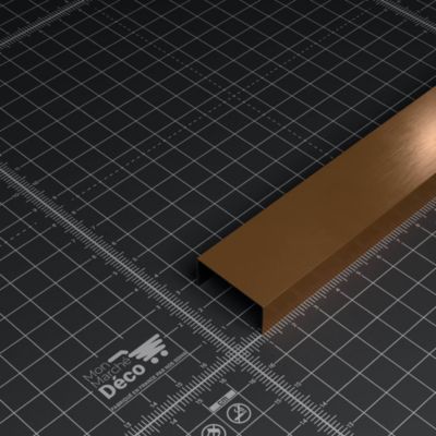 Profilé U Décoratif pour Panneau Tasseau Bois - Cuivré - 20 cm