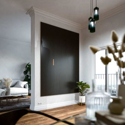 Profilé U Décoratif pour Panneau Tasseau Bois - Cuivré - 20 cm