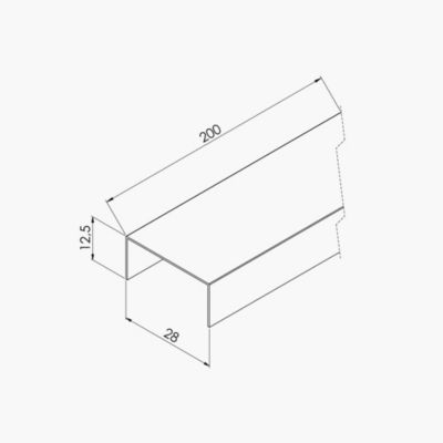 Profilé U Décoratif pour Panneau Tasseau Bois - Cuivré - 20 cm