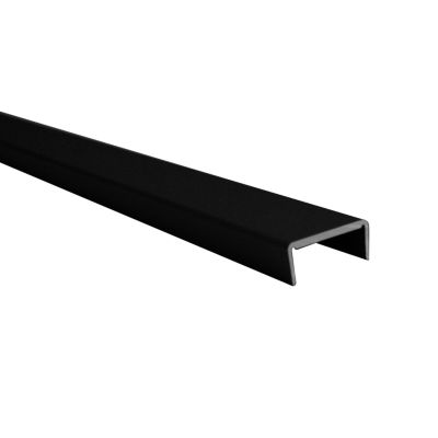 Profilé U pour habillage de chant 9x21.5x9, Laqué noir mat, lg 1950mm