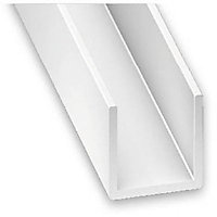 Profilé U PVC blanc 10 x 18 x 10 mm, 2,60 m
