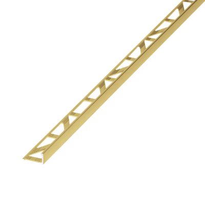 Profilé carrelage angle droit aluminium 22 mm x 2,5 m doré Diall