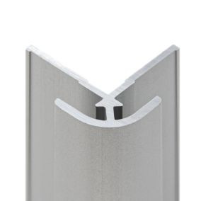 Profile d'angle extérieur H.255 x 2,3 cm, aluminium, argent, Schulte Deco Design