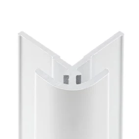 Profile d'angle extérieur H.255 x 2,3 cm, aluminium, blanc brillant, Schulte Deco Design