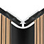 Profilé d'angle extérieur pour panneaux muraux Schulte DécoDesign noir
