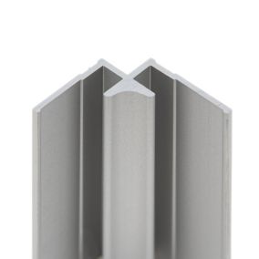 Profilé d'angle intérieur H.255 x 2,3 cm, aluminium, argent, Schulte Deco Design