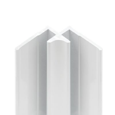 Profilé d'angle intérieur H.255 x 2,3 cm, aluminium, blanc brillant, Schulte Deco Design