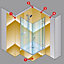 Profilé d'angle intérieur pour panneaux muraux Schulte DécoColor