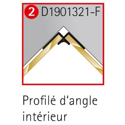 Profilé d'angle intérieur pour panneaux muraux Schulte DécoDesign, blanc