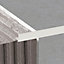 Profilé de carrelage intérieur angle droit alu 22 mm x 2.5 m Diall gris taupé