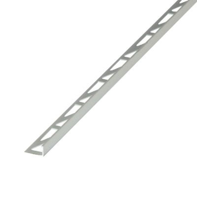 Profilé de carrelage intérieur Diall droit aluminium argent anodisé mat L.2,5m x l.2,2cm x ep.8mm