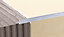 Profilé de carrelage intérieur Diall droit aluminium brut chromé lisse L.2,5m x l.2,2cm x ep.8mm