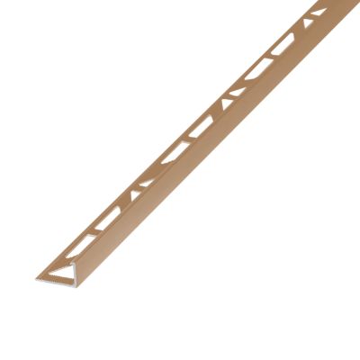 Profilé de carrelage intérieur Diall droit aluminium cuivre clair L.2,5m x l.2,2cm x ep.8mm