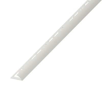 Profilé de finition PVC blanc 1/4 rond 6mm 2,50m Cambrai