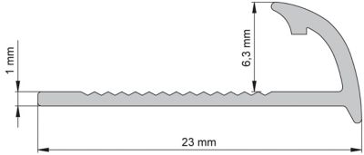 Profilé de carrelage intérieur Diall rond PVC blanc lisse L.1,83m x l. 26,5cm x ep.6 mm
