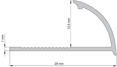 Profilé de carrelage intérieur Diall rond PVC blanc lisse L.2,5m x l.3,1 cm x ep.12,5mm