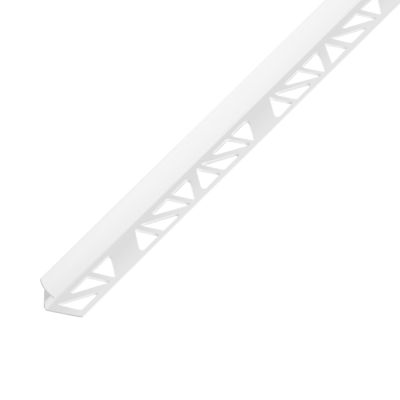 Profilé de carrelage intérieur Diall rond PVC blanc lisse L.2,5m x l.3cm x ep.6mm