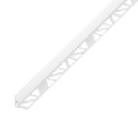 Profilé de carrelage intérieur Diall rond PVC blanc lisse L.2,5m x l.3cm x ep.6mm