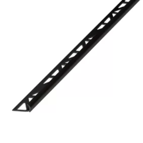 Profilé de carrelage intérieur Diall rond PVC noir lisse L.2,5m x l.2,65 cm x ep.6mm