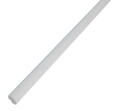 Profilé de carrelage intérieur PVC auto-adhésif arrondi Diall blanc L.250 x l. 1.7 x Ep. 0,7 cm