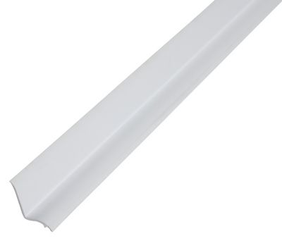 Profilé de carrelage intérieur PVC auto-adhésif arrondi Diall blanc L.250 x l. 1.74 x Ep. 0,14 cm