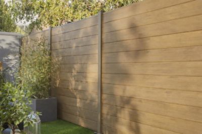 Profilé de départ et profilé de finition en aluminium taupe pour clôture Neva Klikstrom