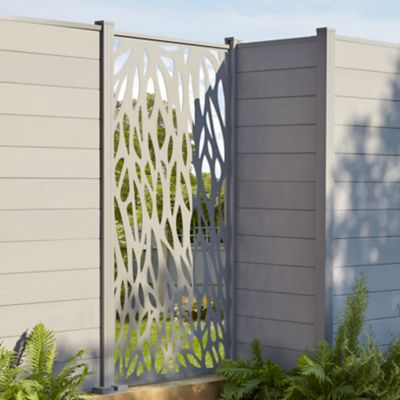 Profilé de départ et profilé de finition en aluminium taupe pour clôture Neva Klikstrom