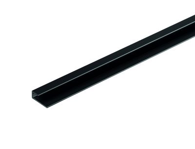 Profilé de finition alu noir pour dalles PVC Dumawall L. 260 x l.7 x H. 2 cm Ép 5 mm