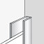 Profilé de finition alu pour dalles PVC Dumawall L. 260 x l.7 x H. 2 cm Ép 5 mm