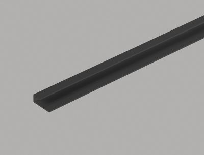 Profilé de finition aluminium noir pour dalles PVC Dumawall L. 260 x l.7 x H. 2 cm Ép 5 mm