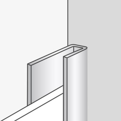 Profilé de finition aluminium pour dalles PVC Dumawall L. 260 x l.7 x H. 2 cm Ép 5 mm