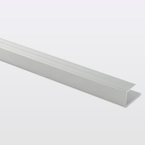 Profilé de finition en U en aluminium pour sol , décor métal mat GoodHome 15,5 x 1 800 mm