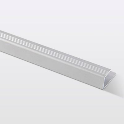 Profilé de finition en U en aluminium pour sol , décor métal mat GoodHome 8,5 x 1 800 mm