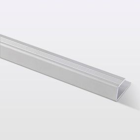 Profilé de finition en U en aluminium pour sol , décor métal mat GoodHome 8,5 x 1 800 mm