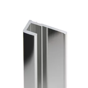 Profilé de finition H.255 x 1,7 cm, aluminium, chrome, Schulte Deco Design