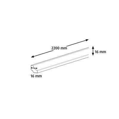 Profilé de finition pour sol MDF Blanc GoodHome 220 x 1,6 cm décor 10