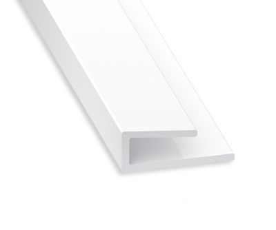 Profilé de finition PVC blanc 14 x 6 mm, L. 2 m CQFD